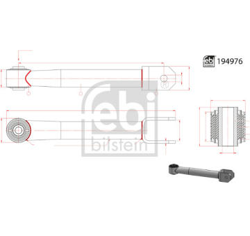 Tyč/vzpěra, stabilizátor FEBI BILSTEIN 194976