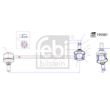 Tyc/vzpera, stabilisator FEBI BILSTEIN 195981