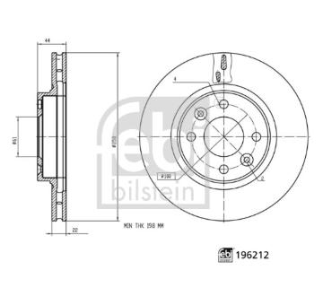 Brzdový kotouč FEBI BILSTEIN 196212