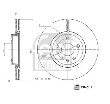 Brzdový kotouč FEBI BILSTEIN 196213