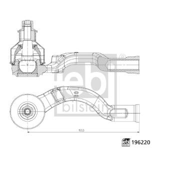 Hlava příčného táhla řízení FEBI BILSTEIN 196220