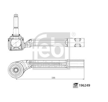 Hlava/čap spojovacej tyče riadenia FEBI BILSTEIN 196249