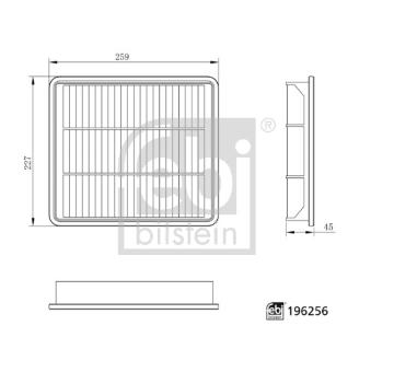 Vzduchový filter FEBI BILSTEIN 196256