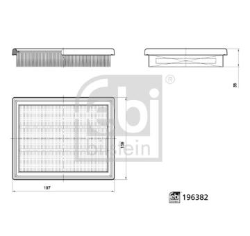 Vzduchový filtr FEBI BILSTEIN 196382