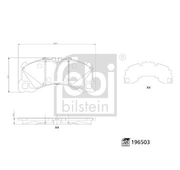 Sada brzdových platničiek kotúčovej brzdy FEBI BILSTEIN 196503