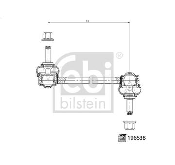 Tyč/Vzpera stabilizátora FEBI BILSTEIN 196538