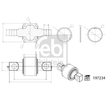 Sada na opravu vodiacej vzpery FEBI BILSTEIN 197234