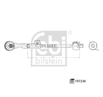 Axiálny čap tiahla riadenia FEBI BILSTEIN 197236