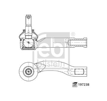 Hlava příčného táhla řízení FEBI BILSTEIN 197238