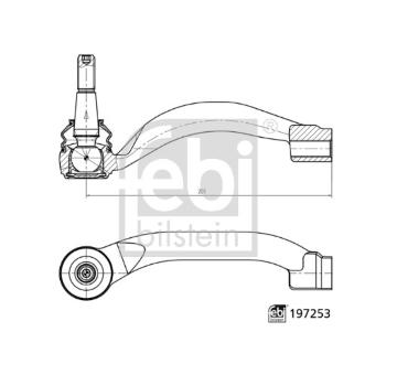 Hlava příčného táhla řízení FEBI BILSTEIN 197253
