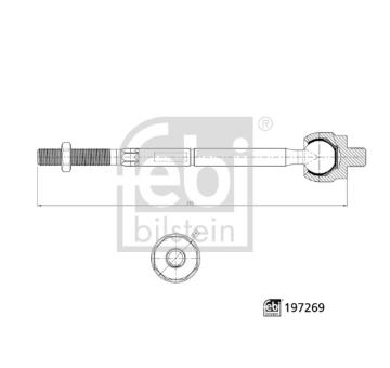 Axiální kloub, příčné táhlo řízení FEBI BILSTEIN 197269