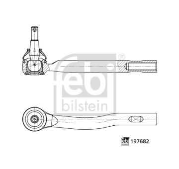 Hlava/čap spojovacej tyče riadenia FEBI BILSTEIN 197682