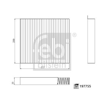 Filtr, vzduch v interiéru FEBI BILSTEIN 197755