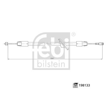 Tazne lanko, parkovaci brzda FEBI BILSTEIN 198133