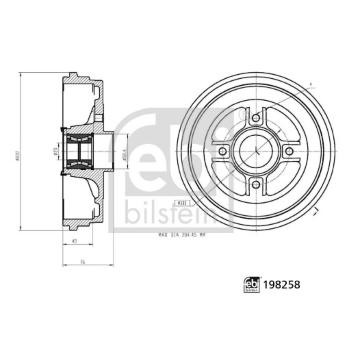 Brzdový buben FEBI BILSTEIN 198258