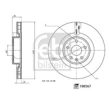 Brzdový kotouč FEBI BILSTEIN 198567