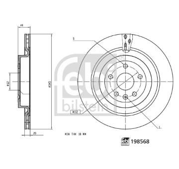Brzdový kotouč FEBI BILSTEIN 198568