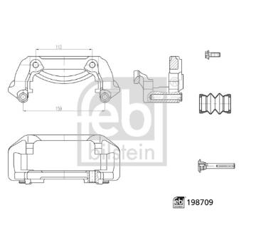Držák, brzdový třmen FEBI BILSTEIN 198709