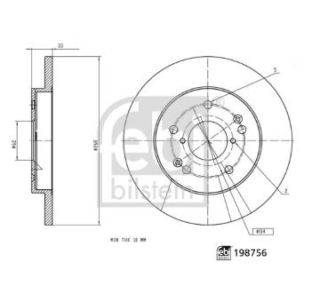 Brzdový kotouč FEBI BILSTEIN 198756