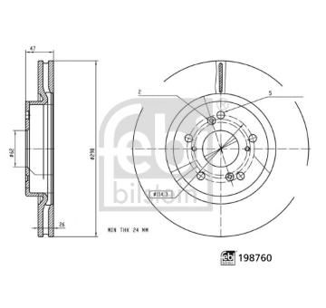Brzdový kotouč FEBI BILSTEIN 198760