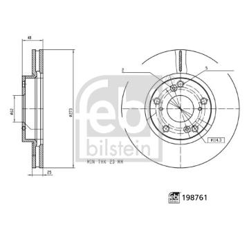Brzdový kotúč FEBI BILSTEIN 198761