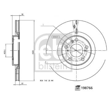 Brzdový kotouč FEBI BILSTEIN 198766