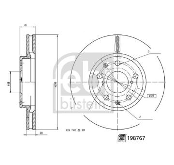 Brzdový kotouč FEBI BILSTEIN 198767