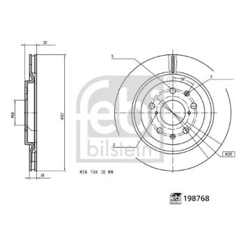 Brzdový kotouč FEBI BILSTEIN 198768