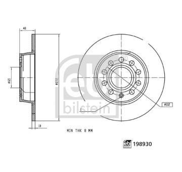 Brzdový kotúč FEBI BILSTEIN 198930