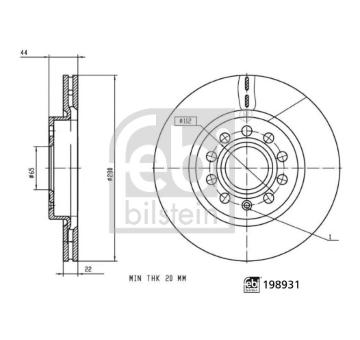 Brzdový kotouč FEBI BILSTEIN 198931