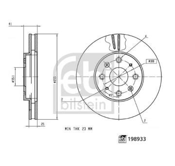 Brzdový kotouč FEBI BILSTEIN 198933