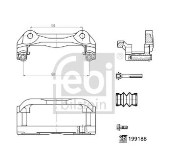 Držák, brzdový třmen FEBI BILSTEIN 199188