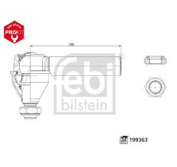 Hlava příčného táhla řízení FEBI BILSTEIN 199363