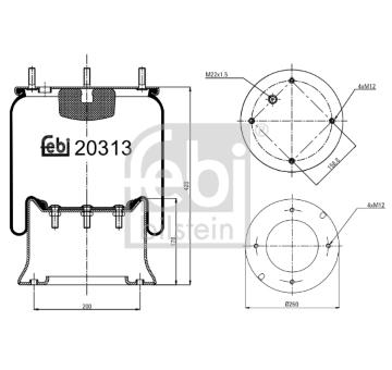 Mech, pneumaticke odpruzeni FEBI BILSTEIN 20313