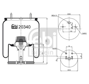 Mech, pneumaticke odpruzeni FEBI BILSTEIN 20340