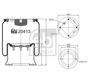 Mech, pneumaticke odpruzeni FEBI BILSTEIN 20413