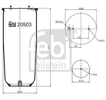 Mech, pneumaticke odpruzeni FEBI BILSTEIN 20503