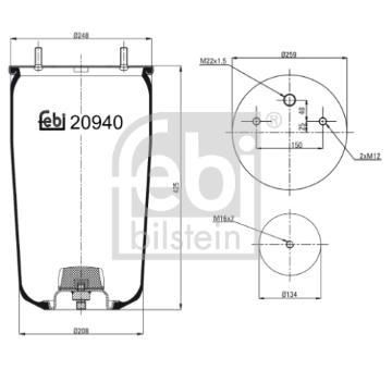 Mech, pneumaticke odpruzeni FEBI BILSTEIN 20940