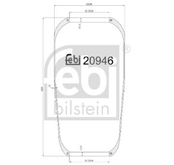 Mech, pneumatické odpružení FEBI BILSTEIN 20946