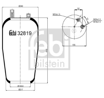 Mech, pneumaticke odpruzeni FEBI BILSTEIN 32819