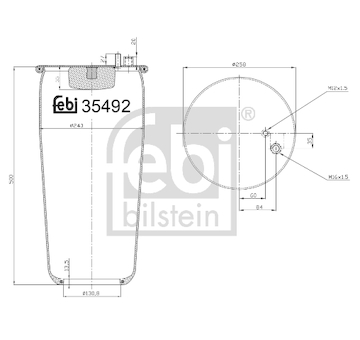 Mech, pneumaticke odpruzeni FEBI BILSTEIN 35492