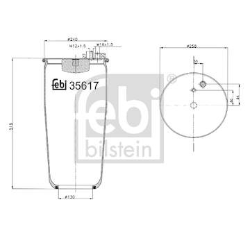 Mech, pneumaticke odpruzeni FEBI BILSTEIN 35617