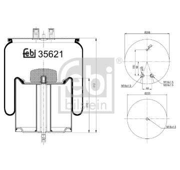 Mech, pneumatické odpružení FEBI BILSTEIN 35621