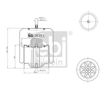 Mech, pneumaticke odpruzeni FEBI BILSTEIN 38353