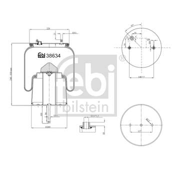 Mech, pneumatické odpružení FEBI BILSTEIN 38634