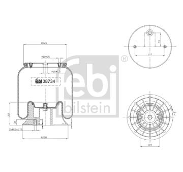 Mech, pneumaticke odpruzeni FEBI BILSTEIN 38734