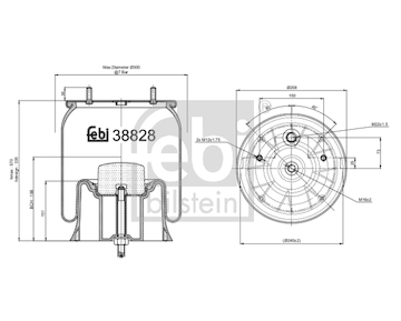 Mech, pneumaticke odpruzeni FEBI BILSTEIN 38828