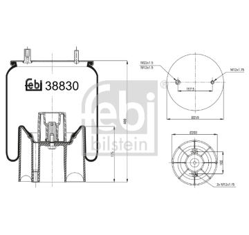 Mech, pneumatické odpružení FEBI BILSTEIN 38830