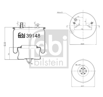 Mech, pneumaticke odpruzeni FEBI BILSTEIN 39148