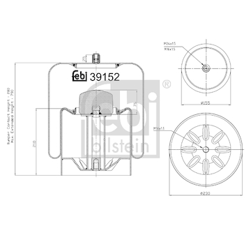 Mech, pneumaticke odpruzeni FEBI BILSTEIN 39152